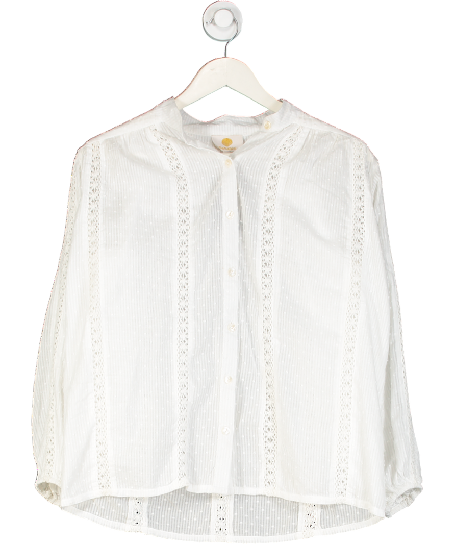 Bahabini White Embroidery Top Poupette UK S/M