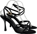 ASOS Black Satin Strappy Heeled Sandals UK 6 EU 39 👠