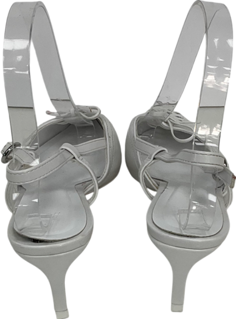H&M White Lacing Detail Slingbacks UK 3 EU 36 👠