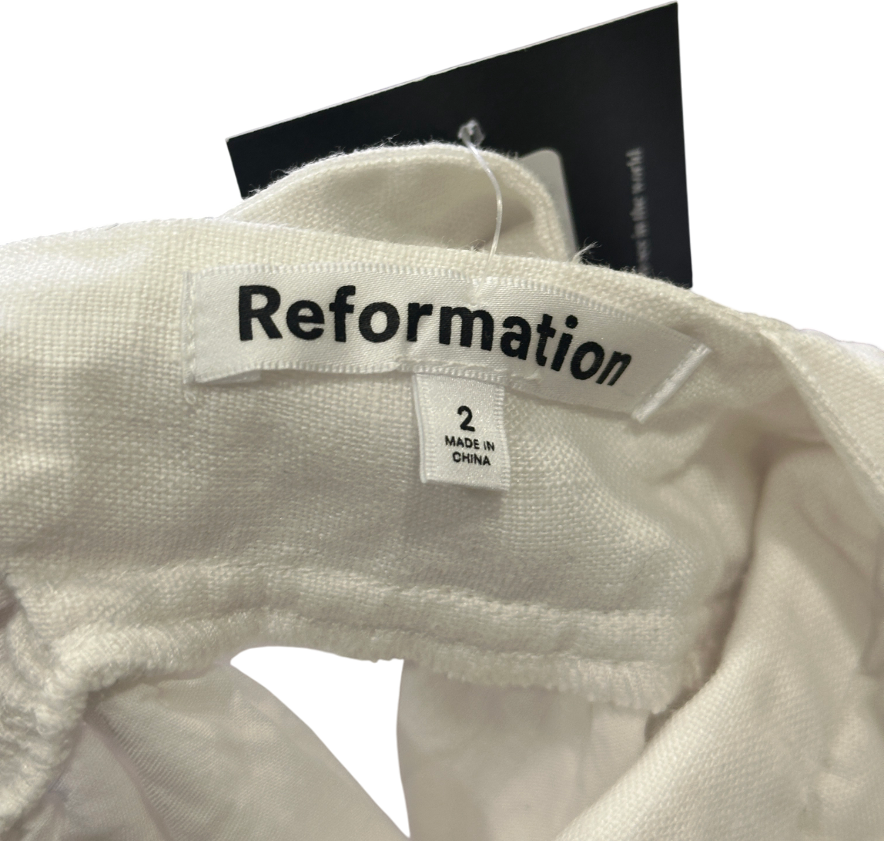 Reformation White Irwin Linen Dress UK 6