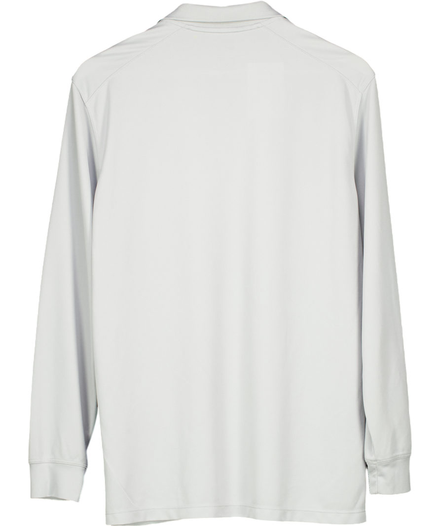 Nike Grey Long Sleeve Golf Polo UK M