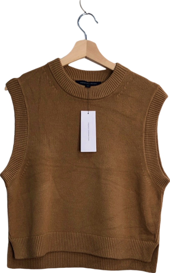 French Connection Camel ESO Babysoft Sleeveless Vest UK L