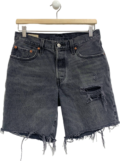 Levi's Grey Denim Distressed Shorts W 27