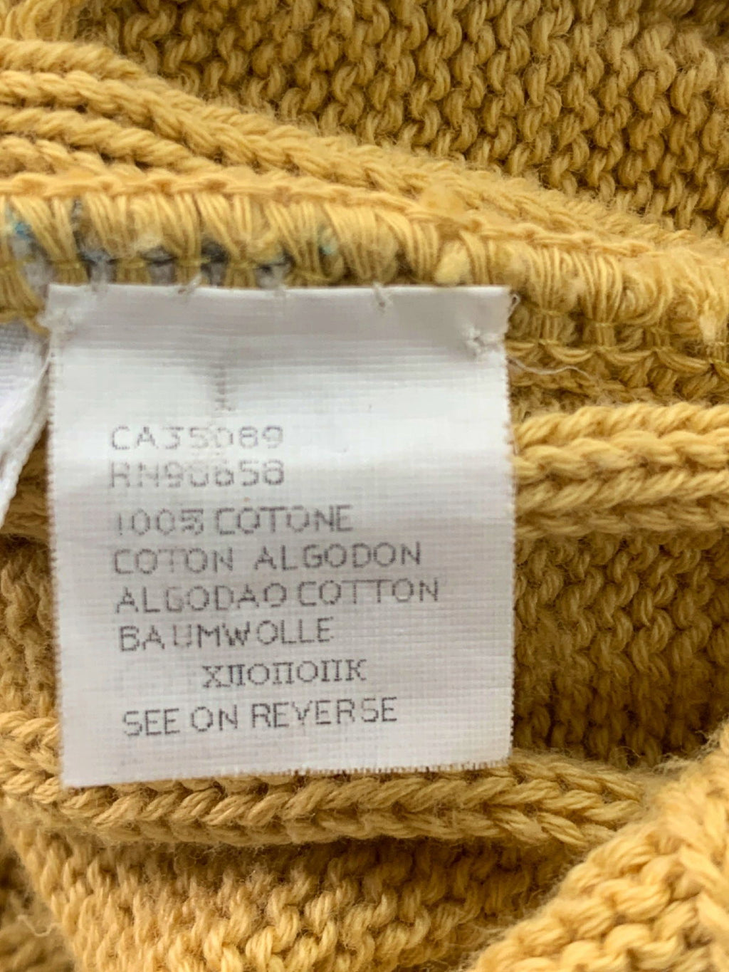 Paul & Shark Yellow Cable Knit Jumper UK S