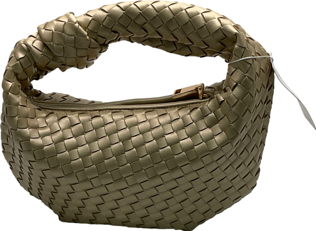 Anthropologie Metallic Melie Bianco Larissa Woven Handbag