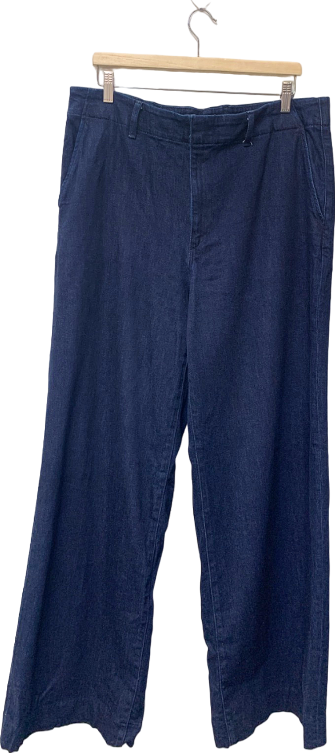 Uni Qlo Blue Denim Trousers UK XXL