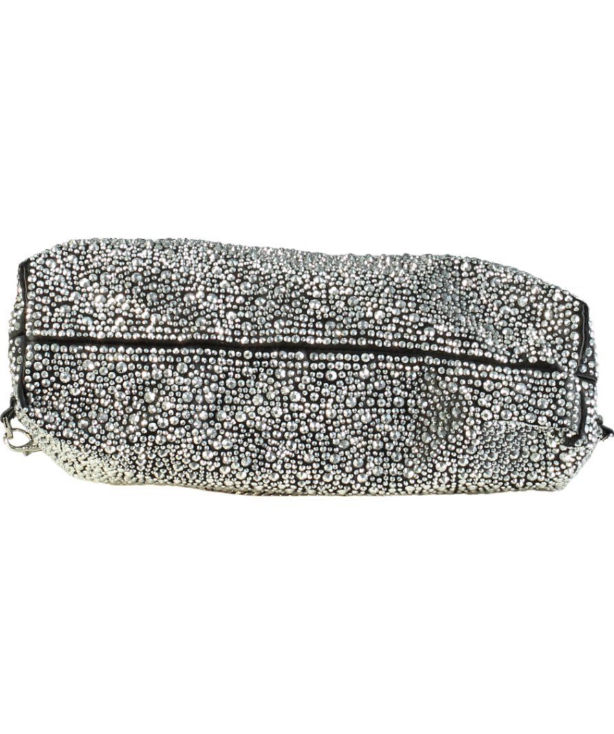 MANGO Metallic Crystal Embellished Fold Bag One Size