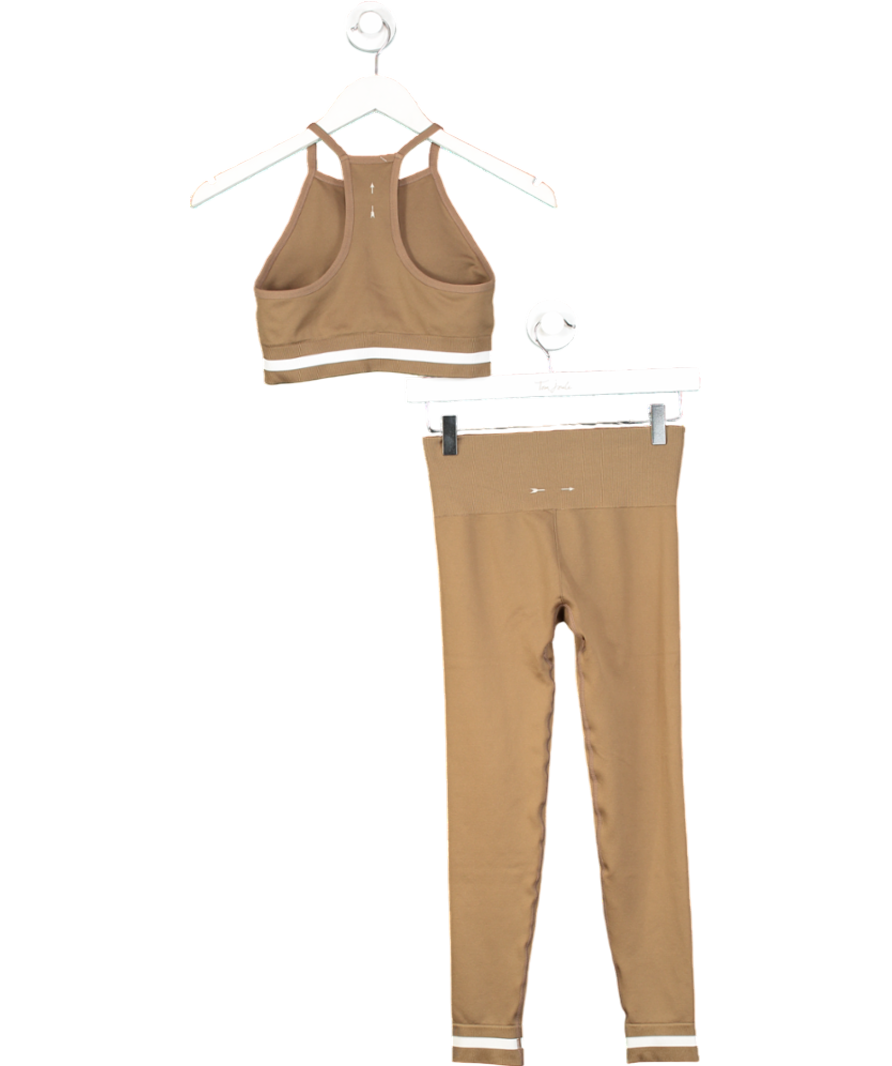 The Upside Brown Form Seamless High Rise Leggings And Kelsey Bra UK 8