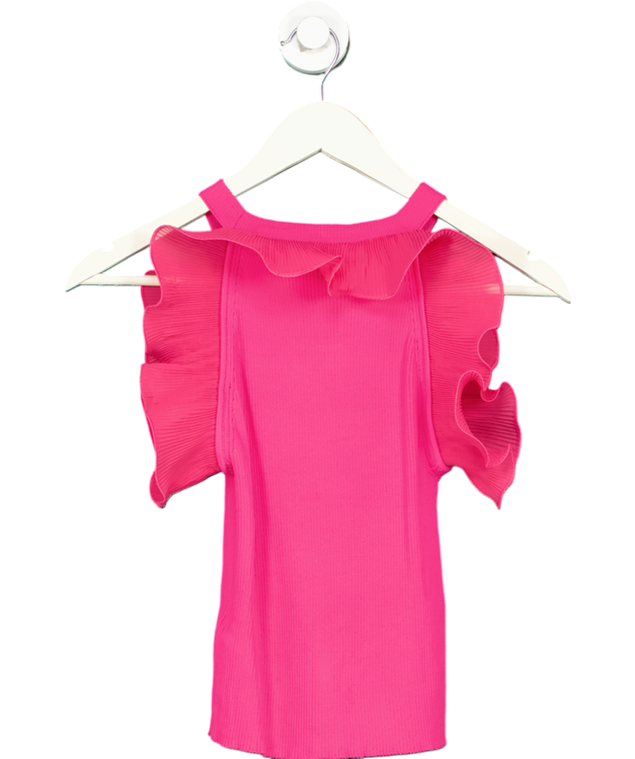 ZARA Pink Tank Ruffle Top UK S
