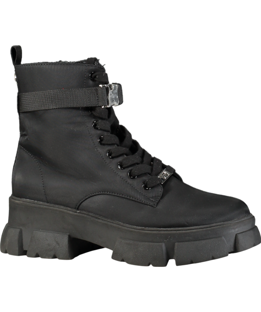 STEVE MADDEN Black Lace-up Ankle Boots UK 7 EU 40 👠