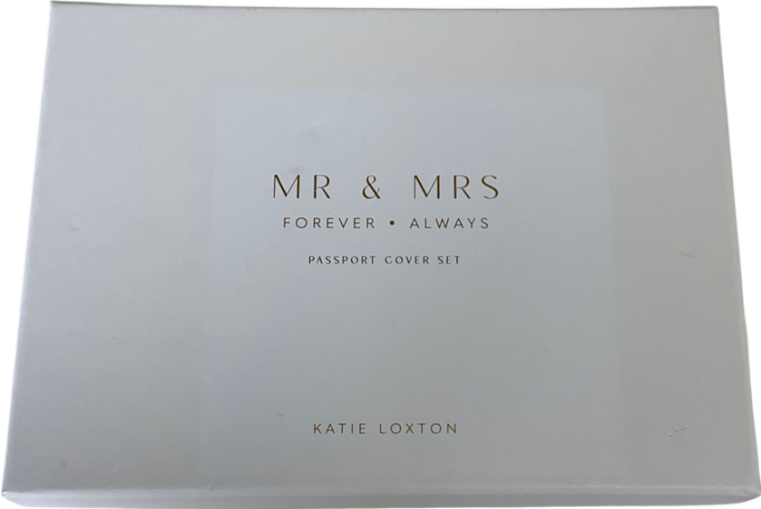 Katie Loxton White Bridal Passport Gift Set 'mr' And 'mrs' One Size