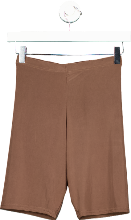 PrettyLittleThing Brown Cycling Shorts UK 4