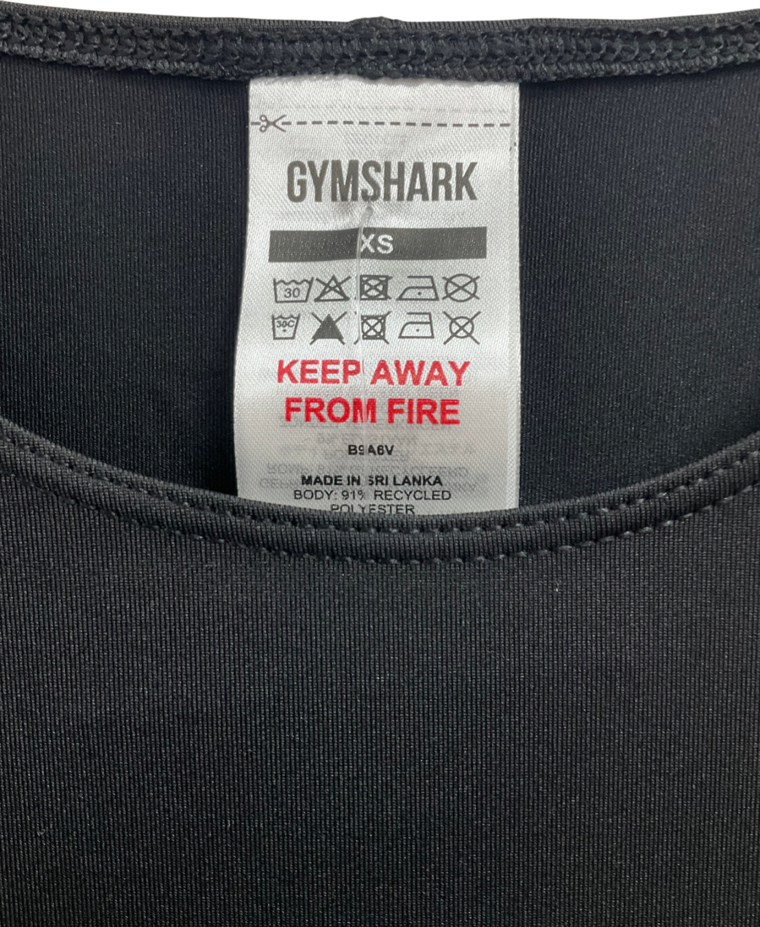 gymshark Black Running T-shirt UK XS