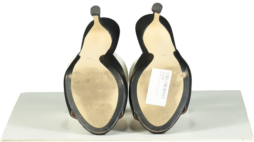 Age of Innocence Black Leather Felicity Mules 5cm UK 7