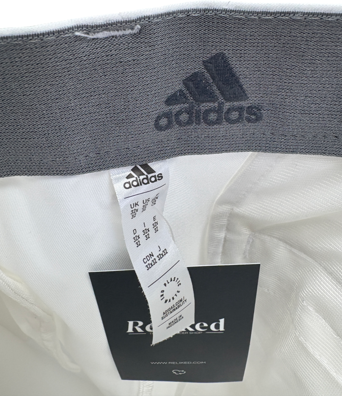 adidas White Golf Trousers W32