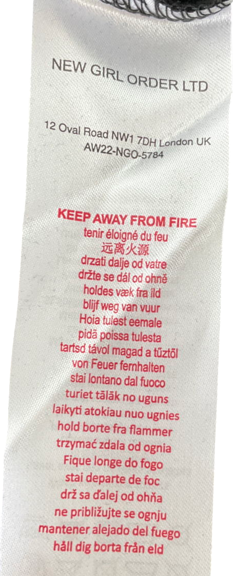 New Girl Order Black One Shoulder Famous Top UK 10