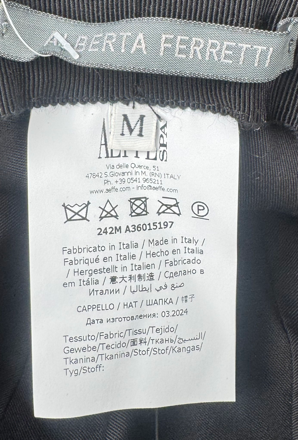 Alberta Ferretti Black Faux-fur Hat UK M