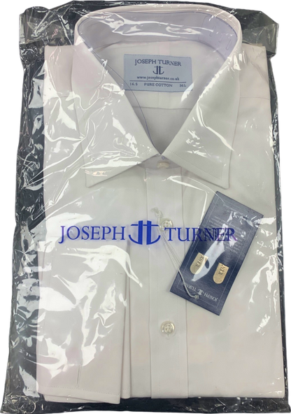 Joseph Turner White Pure Cotton Shirt 16.5 36L