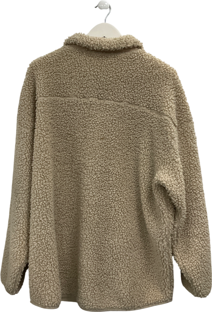 H&M Beige Teddy Jacket UK L