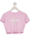 Defined Pink Cropped Logo T-shirt UK M