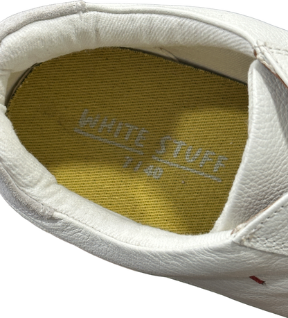 White Stuff White Leather Suede Casual Trainer UK 7 EU 41 👞