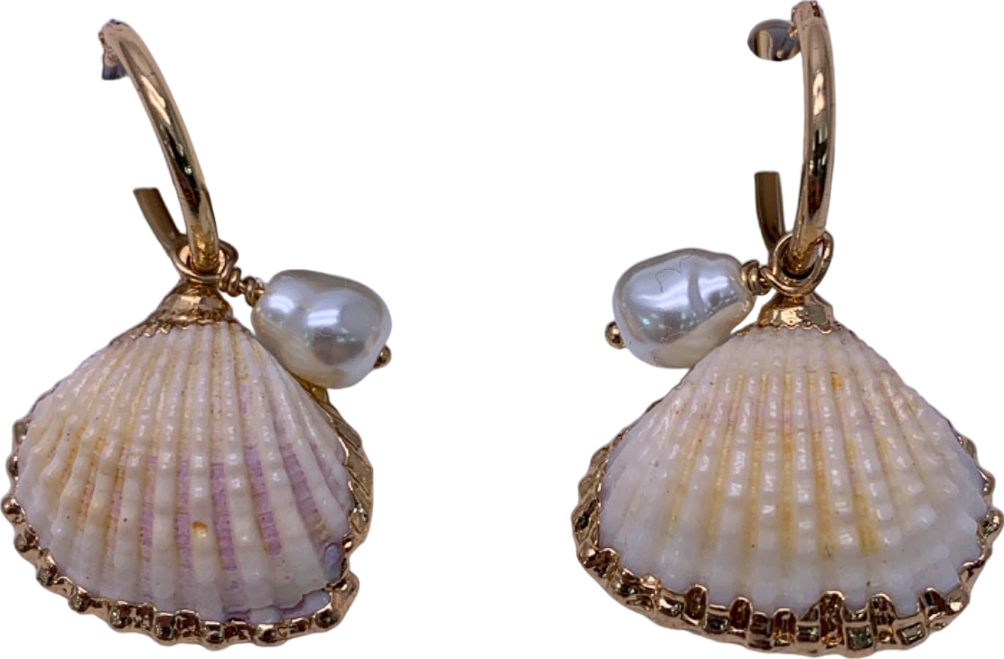 LK Bennett Cream/Gold JW EA Coral Earrings One size