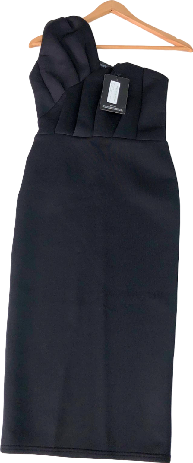 Lipsy Black Pleated Neck Pencil Dress 12