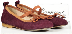 Bonpoint Purple Ballerinas With Elastic Strap UK 9.5 EU 27 👼
