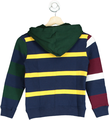 Polo Ralph Lauren Multicoloured Colour Block Large Polo Player Logo Zip Hoodie 7 Years
