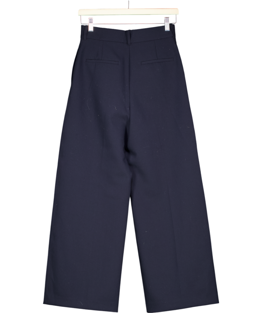 M&S Blue Palazzo Wide Leg Trousers UK 8
