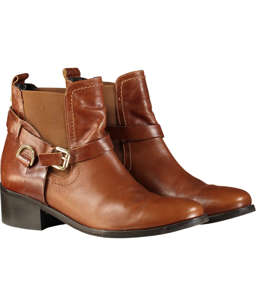 Carvela Brown Leather Ankle Boots UK 7 EU 40 👠