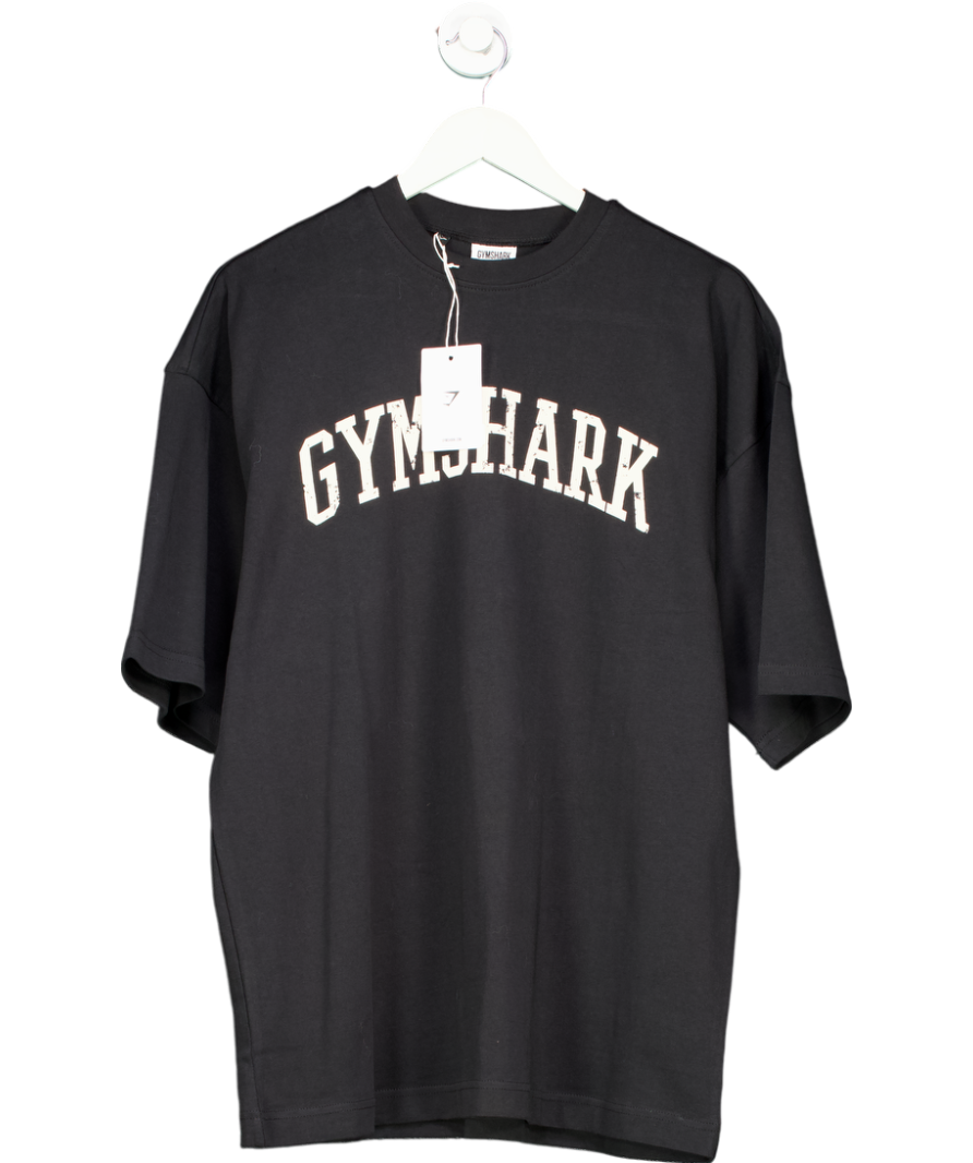 gymshark Black Collegiate Oversized T-shirt UK M