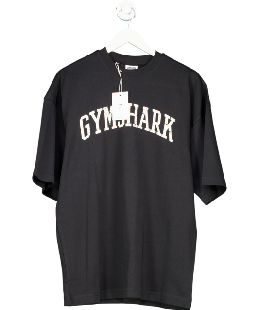 gymshark Black Collegiate Oversized T-shirt UK M