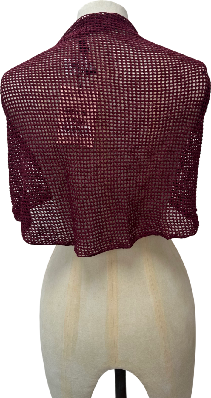 Mars the Label Burgundy Throw Over UK S/M