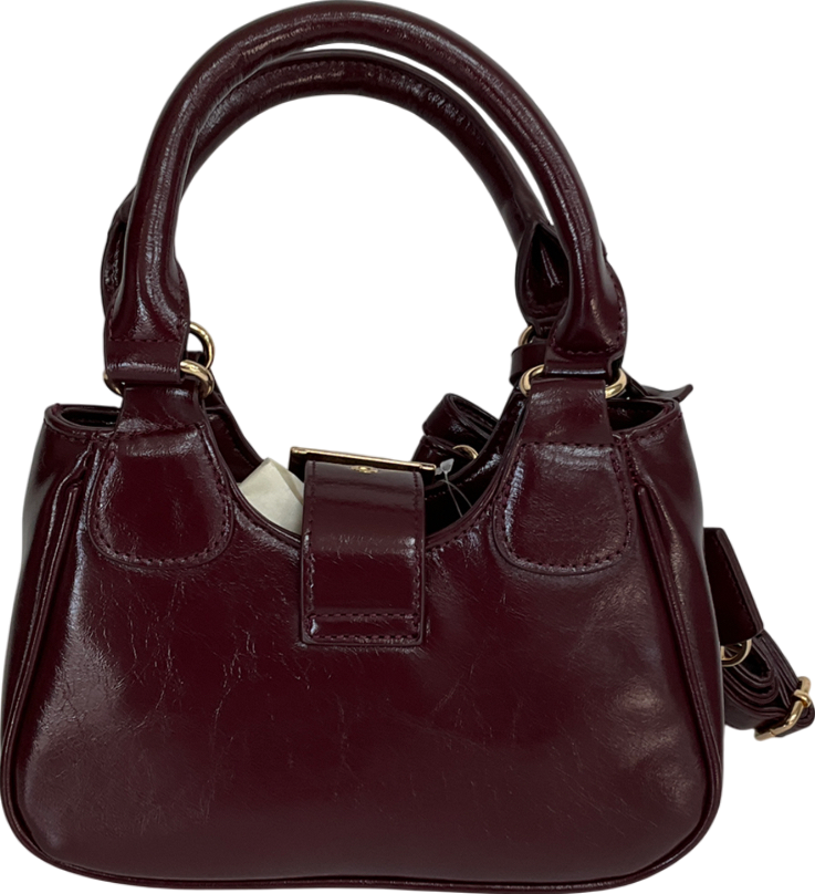 New Look Cross Body Grab Bag In Burgundy One Size
