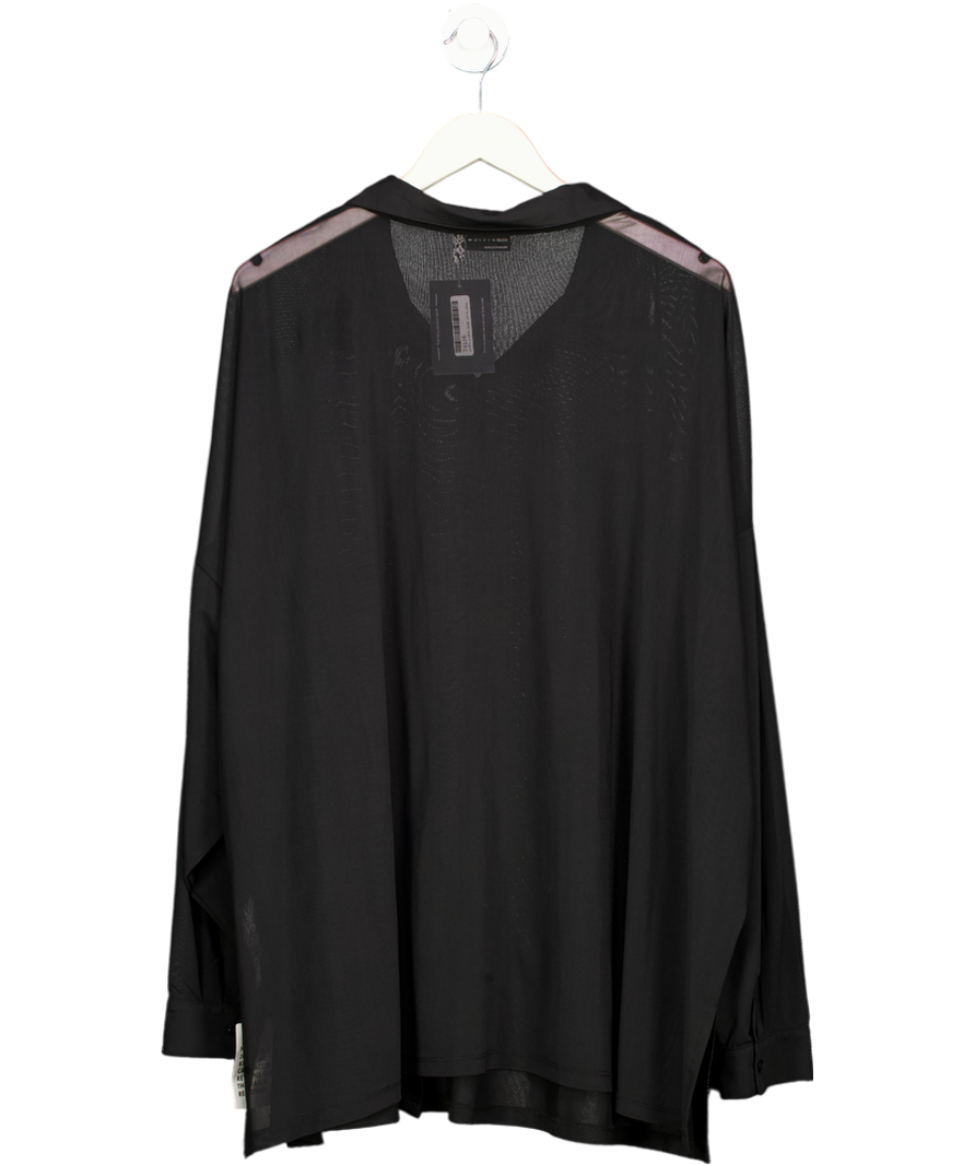 ASOS Black Curve Oversized Mesh Shirt UK 26