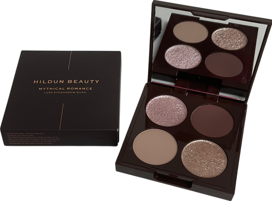 Hildun beauty Mythical Romance Luxe Eyeshadow Quad 1. Aurora 2. Celeste 3. Haze 4. Mulberry 7.2g