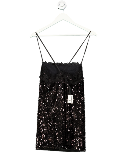 Free People Black Sequin Mini Dress UK 6