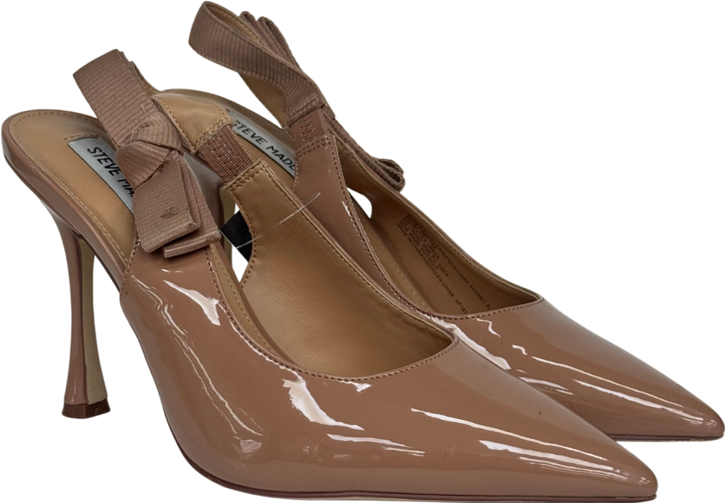 STEVE MADDEN Nude Brylie Pump Blush Patent Heels UK 6 EU 39 👠