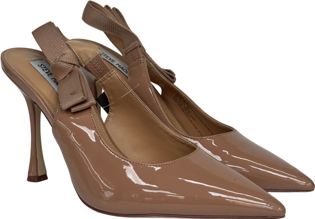 STEVE MADDEN Nude Brylie Pump Blush Patent Heels UK 6 EU 39 👠