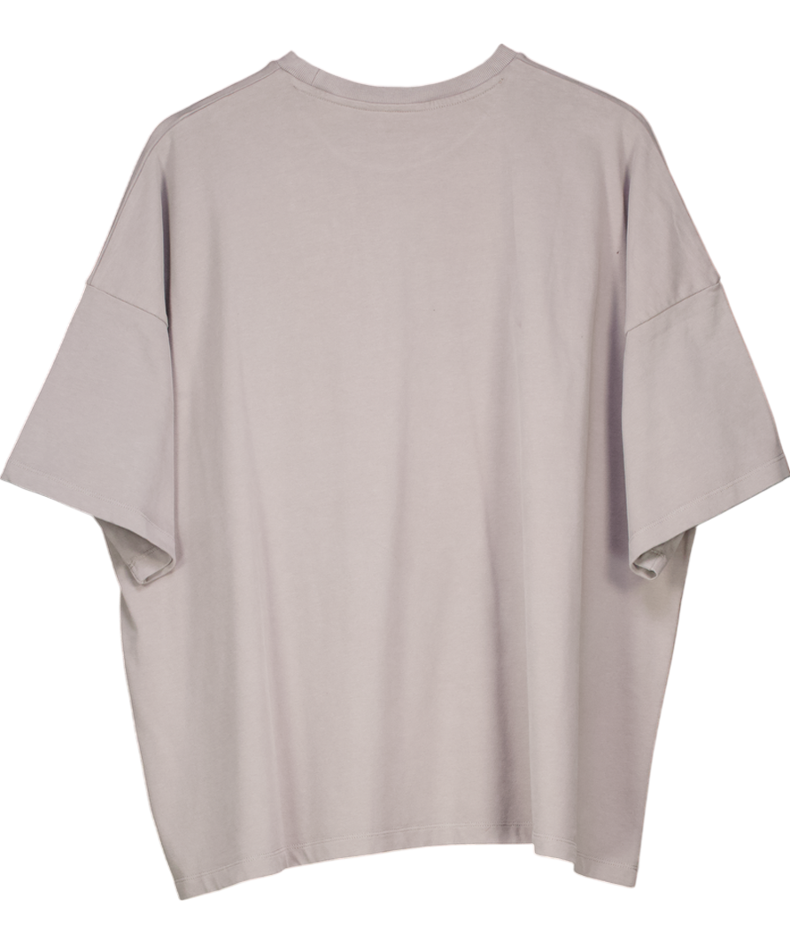 Ambela Grey Oversized Soft Cotton T-shirt UK L