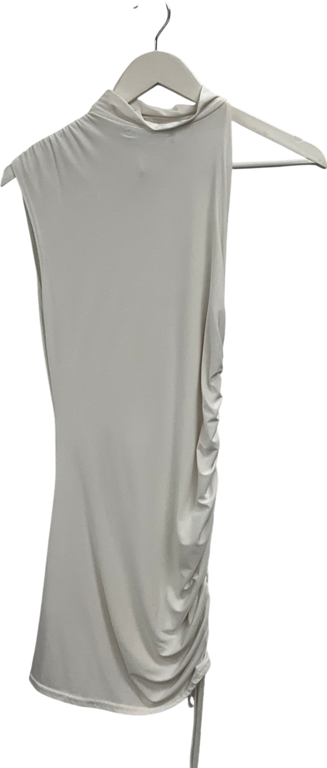 Ego Asymmetric White Mini Dress UK 12