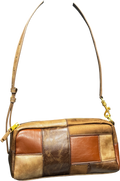 ZARA Brown Patchwork Shoulder Bag