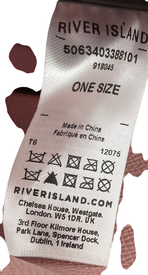 River Island Pink Faux Leather Mini Tote Cross Body Bag