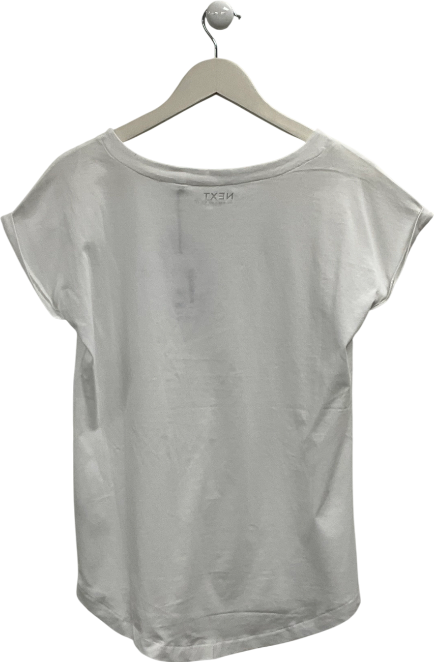 Next White Essentials Wide Neck Tee UK 6