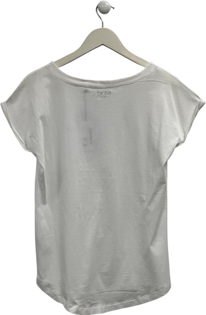 Next White Essentials Wide Neck Tee UK 6