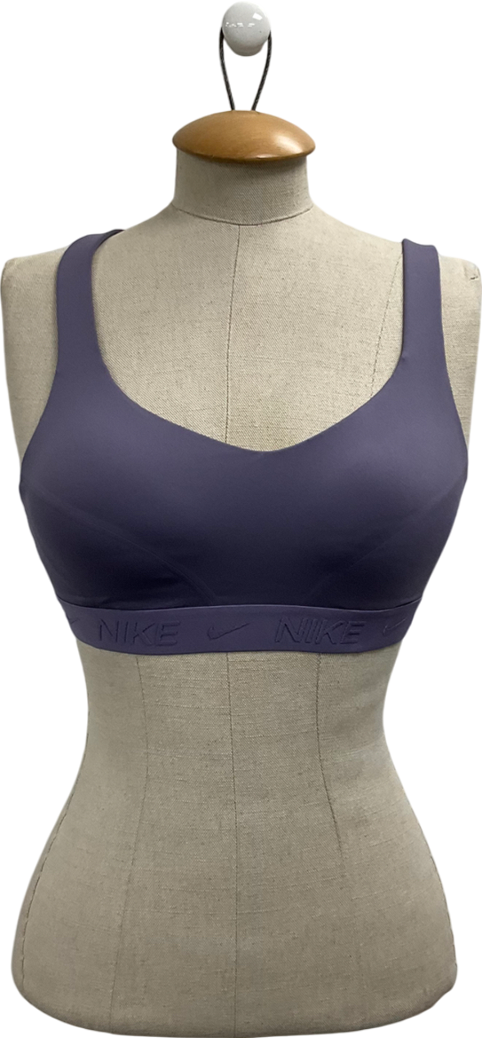 Nike Purple Indy Padded Sports Bra UK S