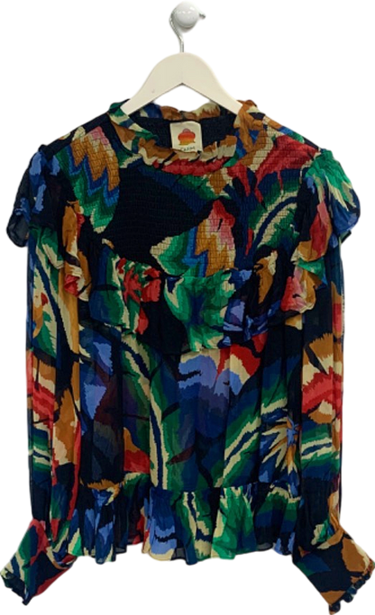 Farm Colourful Patterned Blouse Size L