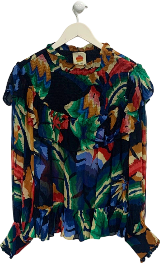 Farm Colourful Patterned Blouse Size L