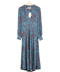 Boden Blue Teal Maxi Dress UK 10